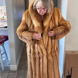Genuine Red Fox fur, full length coat.